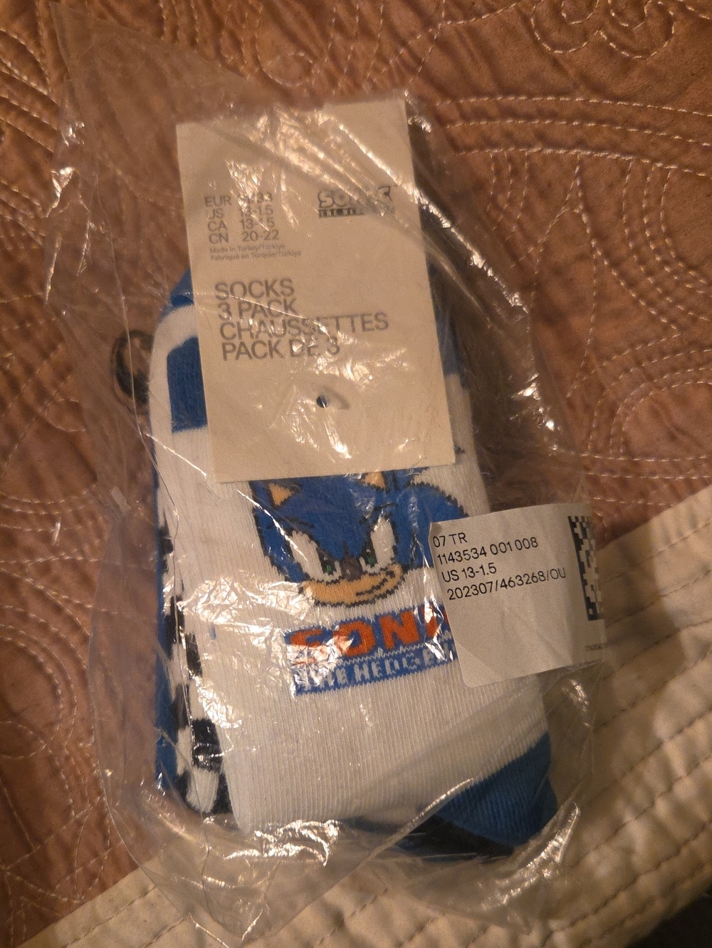 H&M Kids Sonic the Hedgehog 3-Pack Socks - White & Blue